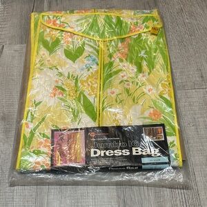 Vintage 1970s Floral Jumbo Dress Bag | closet storage | NOS